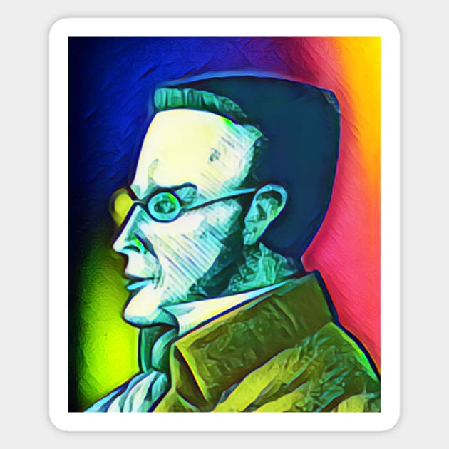 Max Stirner Colourful Portrait | Max Stirner Artwork 5 Sticker by JustLit